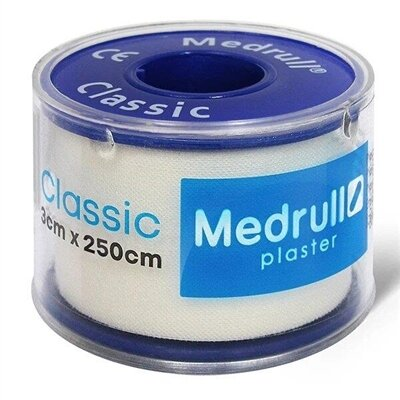 Пластир медичний Medrull Classic на тканинній основі, котушка, 3 см х 250 см