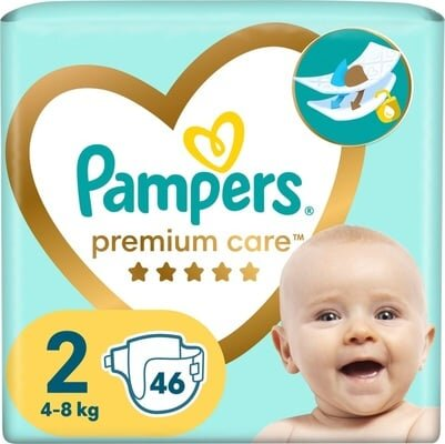 Підгузки дитячі Pampers Premium Care розмір 2, 4-8 кг, 46 шт