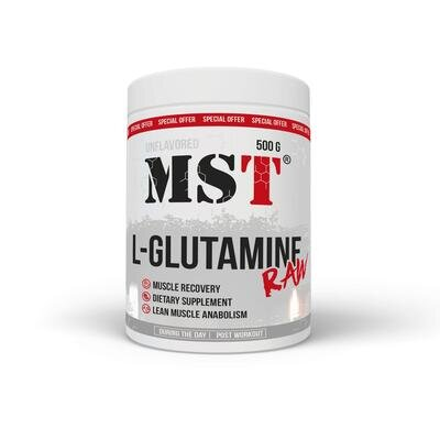 L-глютамін MST Nutrition Glutamine RAW без смаку, 500 г