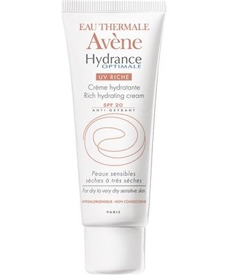 Крем для обличчя Avene Hydrance Optimale UV Riche SPF20 насичений зволожуючий для сухої та дуже сухої, чутливої шкіри, 40 мл