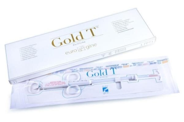 Спіраль внутрішньоматкова Eurogine Gold T Normal Cu375 + Au (мідь + золото), 1 штука