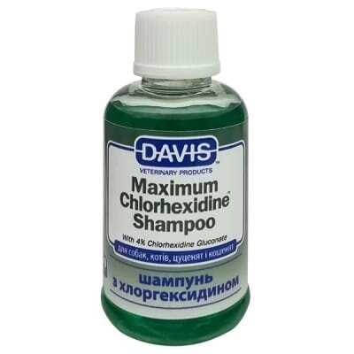 Шампунь Davis Maximum Chlorhexidine з 4% хлоргексидином для собак та котів, 50 мл