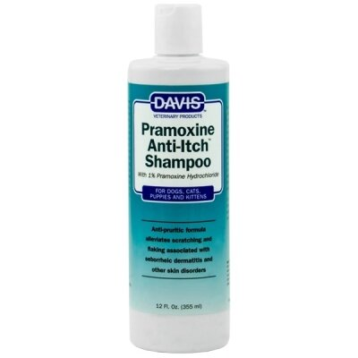 Шампунь Davis Pramoxine Anti-Itch від свербежу з 1% піридоксину гідрохлоридом для собак та котів, 50 мл