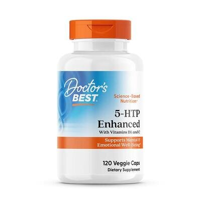 5-НТР з вітамінами B6 і C Doctor's Best 5-HTP with vitamin B6 and C 100 мг, 120 капсул
