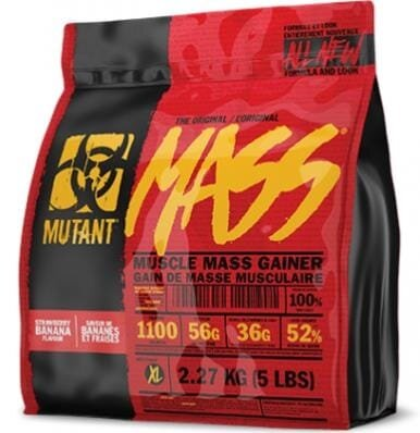 Гейнер Mutant Mass, полуниця-банан, 2270 г