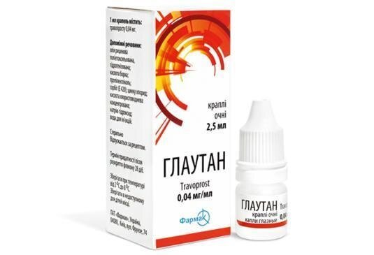 Глаутан краплі оч. 0.04 мг/мл по 2.5 мл у флак.