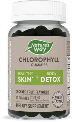 Хлорофіл Nature's Way Chlorophyll Gummies 100 мг смак садових фруктів, 40 жувальних цукерок