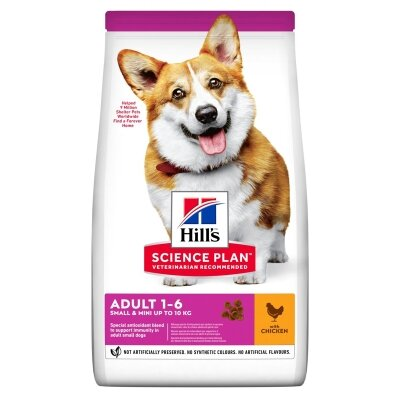 Корм сухий Hill's Science Plan Canine Adult Small & Miniature для собак міні та малих порід собак, Курка та індичка, 1,5 кг