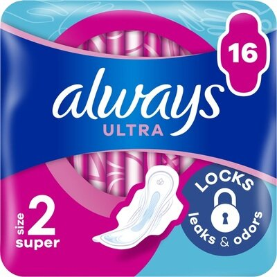 Прокладки гігієнічні Always Ultra Day Super, 5 крапель, 2 розмір, 16 шт