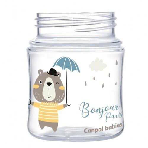 Пляшечка Canpol Babies Easystart Bonjour Paris 35/231_blu антиколікова з широким отвором, синя, 120 мл