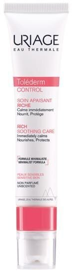 Крем для обличчя Uriage Tolederm Control Rich насичений заспокійливий для чутливої шкіри, 40 мл