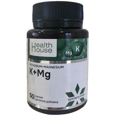 Калій + Магній Health House каплети №50
