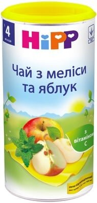 Напій HiPP Чай з меліси та яблук, сухий швидкорозчинний, 200 г