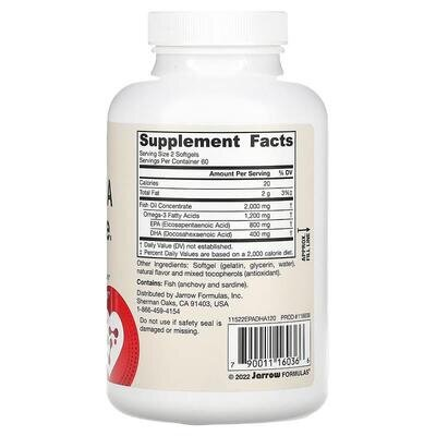 Риб'ячий жир баланс Jarrow Formulas EPA-DHA Balance, 120 капсул