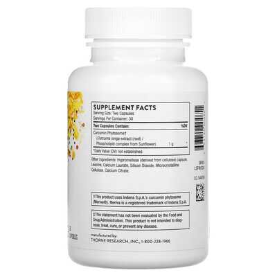 Фітосоми Куркуміну Thorne Research Curcumin Phytosome 1000 мг, 60 капсул
