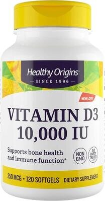 Вітамін Д3 Healthy Origins Vitamin D3 10 000 МО, 120 капсул