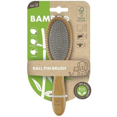 Щітка бамбукова M-Pets Bamboo для розчісування шерсті котів та собак, 22х6 см