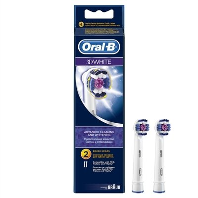 Змінні насадки для електричної щітки Oral-B 3D White, 2 шт