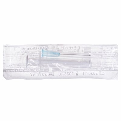 Шприц 2 мл BD Discardit двокомпонентний з голкою 23G 1 1/4" (0,6 х 30 мм), 1 штука