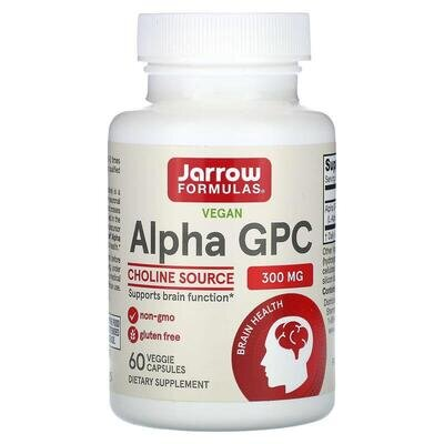 Альфа-гліцерилфосфорілхолін Jarrow Formulas Alpha-GPC 300 мг, 60 капсул