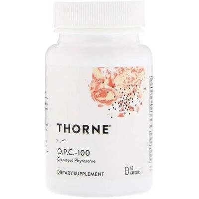 Екстракт виногадних кісточок Thorne Research Grape Seed Extract (OPC-100), 60 капсул