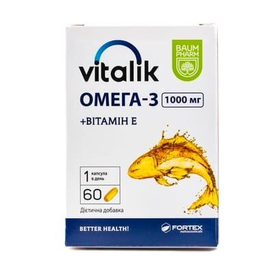 Віталік Омега 3 1000 мг Baum Pharm капсули №60