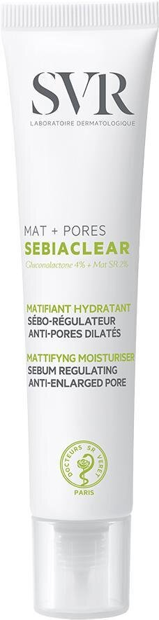 Крем для обличчя SVR Sebiaclear Mat + Pores матуючий та порозвужуючий для комбінованої та жирної шкіри, 40 мл