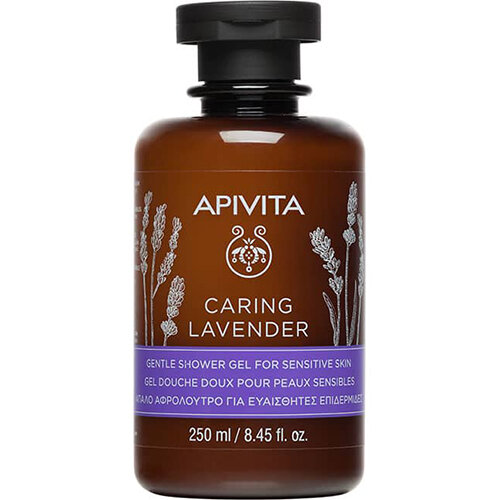 Гель для душу Apivita Caring Lavender ніжний для чутливої шкіри, 250 мл