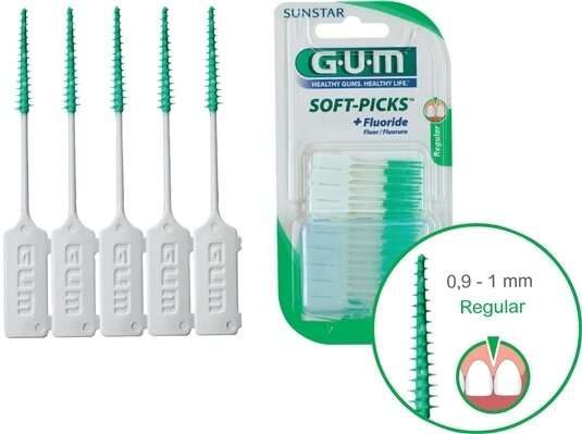 Набір інтердентальних щіток GUM Soft Picks з фторидом, стандартні 40 шт