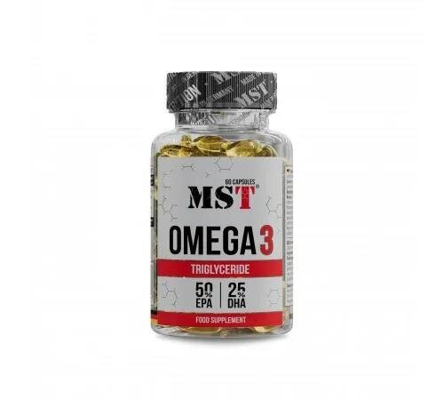 Омега-3 MST Nutrition Omega 3 Triglyceride 750 мг, 60 гелевих капсул