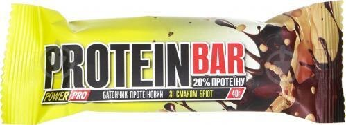 Батончик протеїновий Power Pro Protein Bar 20% зі смаком брют, 40 г