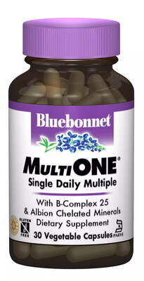 Мультивітаміни із залізом Bluebonnet Nutrition MultiONE With Iron вег. капсули №30