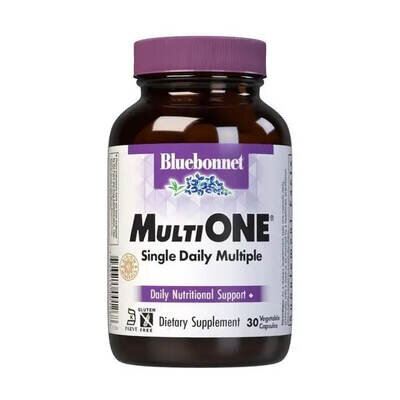 Мультивітаміни із залізом Bluebonnet Nutrition MultiONE With Iron вег. капсули №30