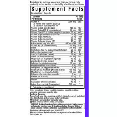 Мультивітаміни із залізом Bluebonnet Nutrition MultiONE With Iron вег. капсули №30