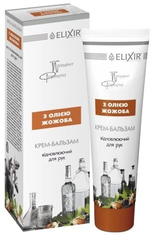 Крем-бальзам для рук Плацент Формула Elixir відновлюючий з олією жожоба, 100 мл