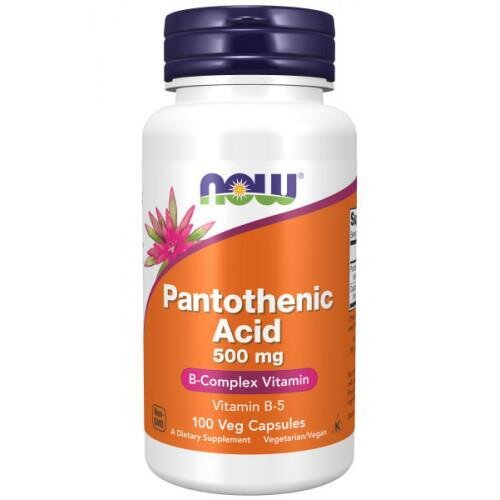 Пантотенова кислота NOW Pantothenic Acid 500 мг вег. капсули №100