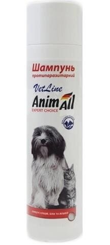Шампунь AnimAll VetLine антипаразитарний для кішок і собак, 250 мл