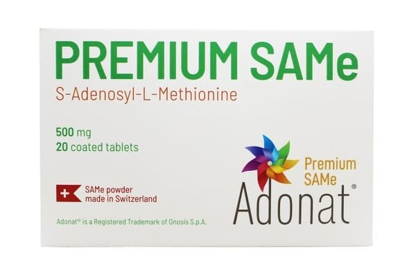 Адеметіонін Адонат (PREMIUM SAMe) таблетки по 500 мг №20 (10х2)