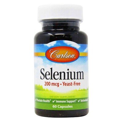 Селен Carlson Labs Selenium 200 мкг без дріжджів, 60 капсул