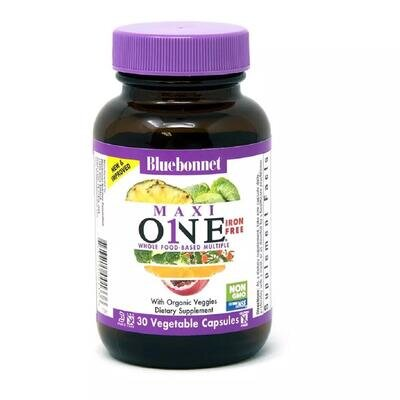 Мультивітаміни без заліза Bluebonnet Nutrition MAXI ONE Iron Free капсули №30