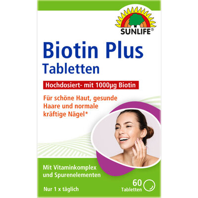 Вітаміни Sunlife Biotin Plus Tabletten таблетки №60