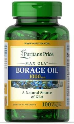 Олія огірочника Puritan's Pride Borage Oil 1000 мг, 100 капсул