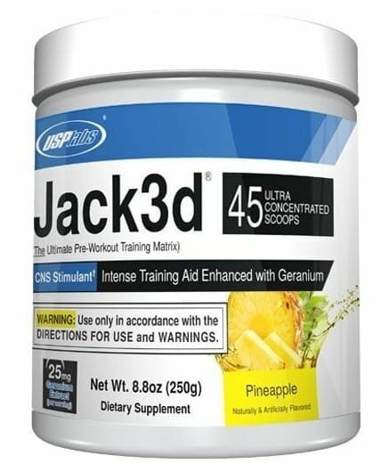 Передтренувальний комплекс USPlabs Jack 3D, ананас, 45 порцій 250 г