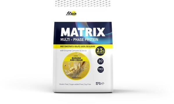 Протеїн комплексний FitWin Matrix Multi-Phase Protein банан із вершками, 900 г