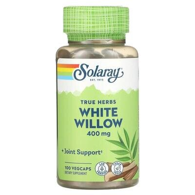 Біла верба Solaray White Willow 400 мг, 100 капсул