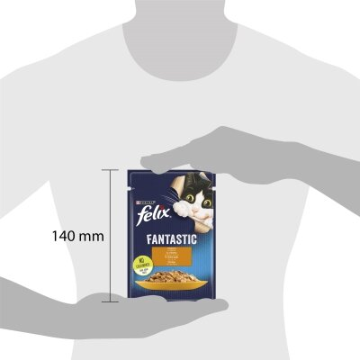 Корм вологий для кішок Purina Felix Fantastic в желе з куркою, 100 г