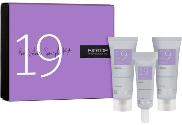 Набір Biotop 19 Pro Silver Sample Kit (шампунь 20 мл + маска 20 мл + олія 10 мл)