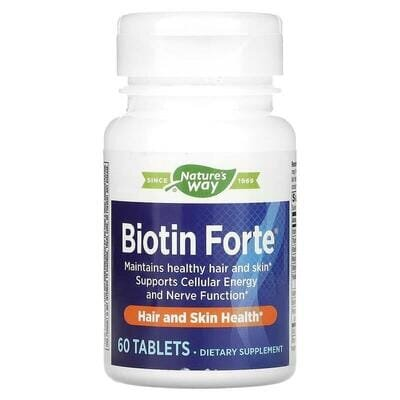 Біотин Nature's Way Biotin Forte 5 мг, 60 таблеток