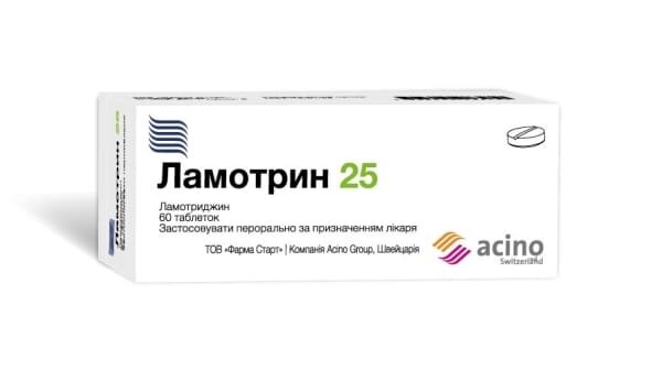 Ламотрин 25 таблетки по 25 мг №60 (10х6)