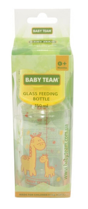 Пляшка для годування Baby Team 1200 скляна, 150 мл